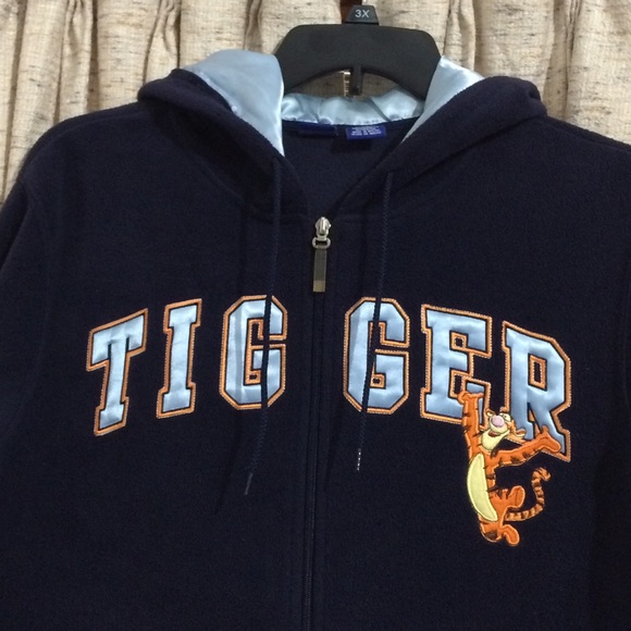 Disney Tigger Zip Front Fleece Hooded Jacket - Picture 2 of 7